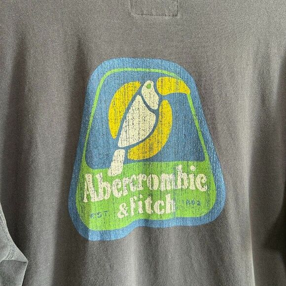 VTG Y2k Abercrombie & Fitch Mens Graphic T Shirt M Short Sleeve 100% Cotton - Picture 6 of 7
